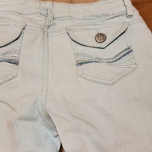 Girls size 12 Jeans blue green color